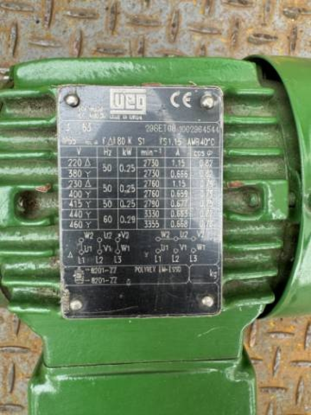 WEG 0.25Kw, 2760 RPM 2 Pole Electric Motor