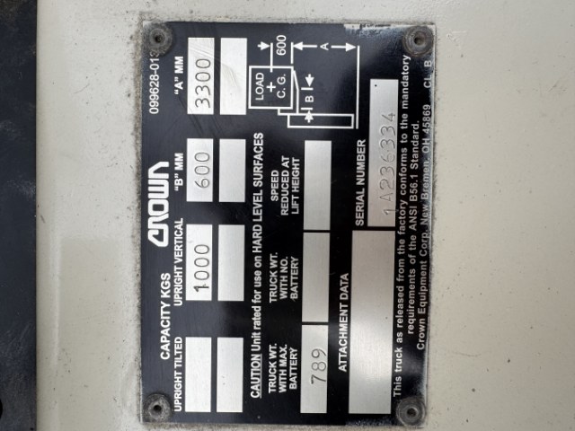 Crown Walk-behind 1000kg Forklift