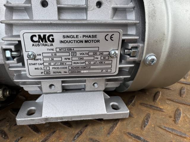 CMG 0.18Kw, 9.6 RPM Single Phase Geared Motor