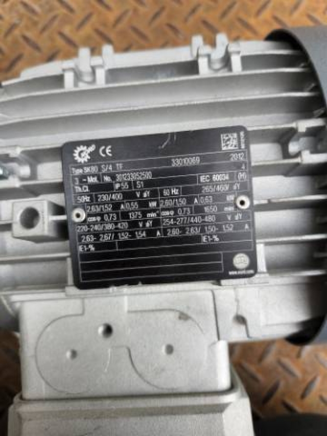Nord 0.55KW, 3 Phase Geared Motor
