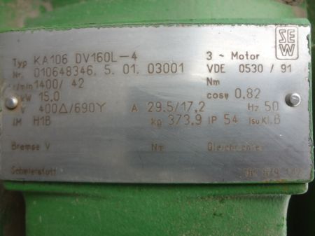 SEW 15Kw 42 RPM 