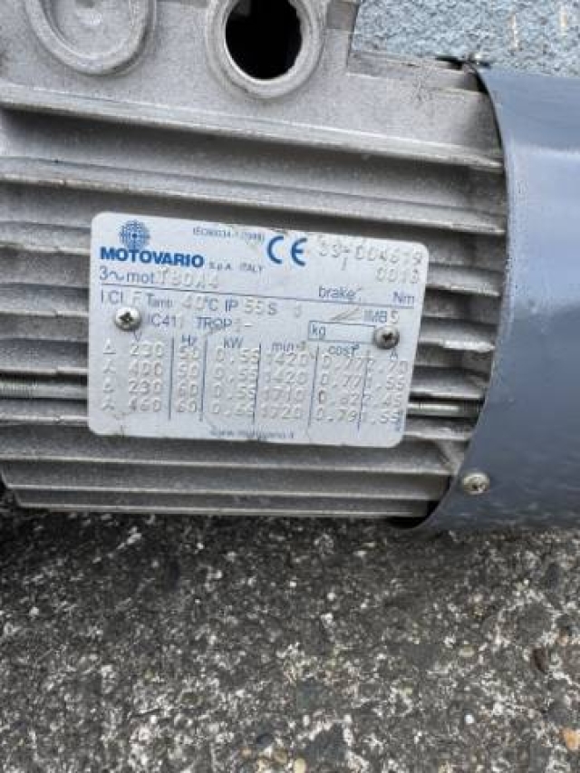 Motovario/SITI 0.55Kw, 47 RPM Geared Motor