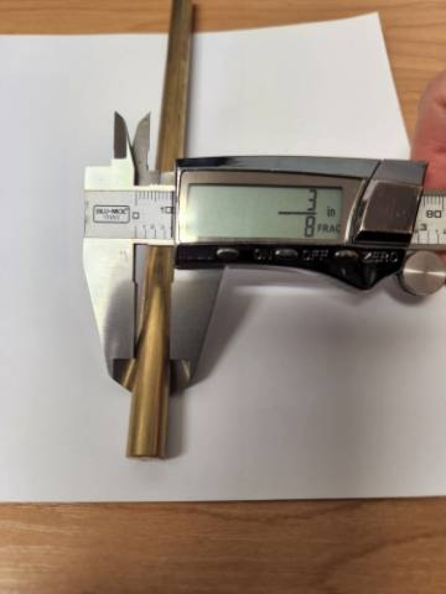 Brass Round Bar 3/8 Inch (9.53mm)